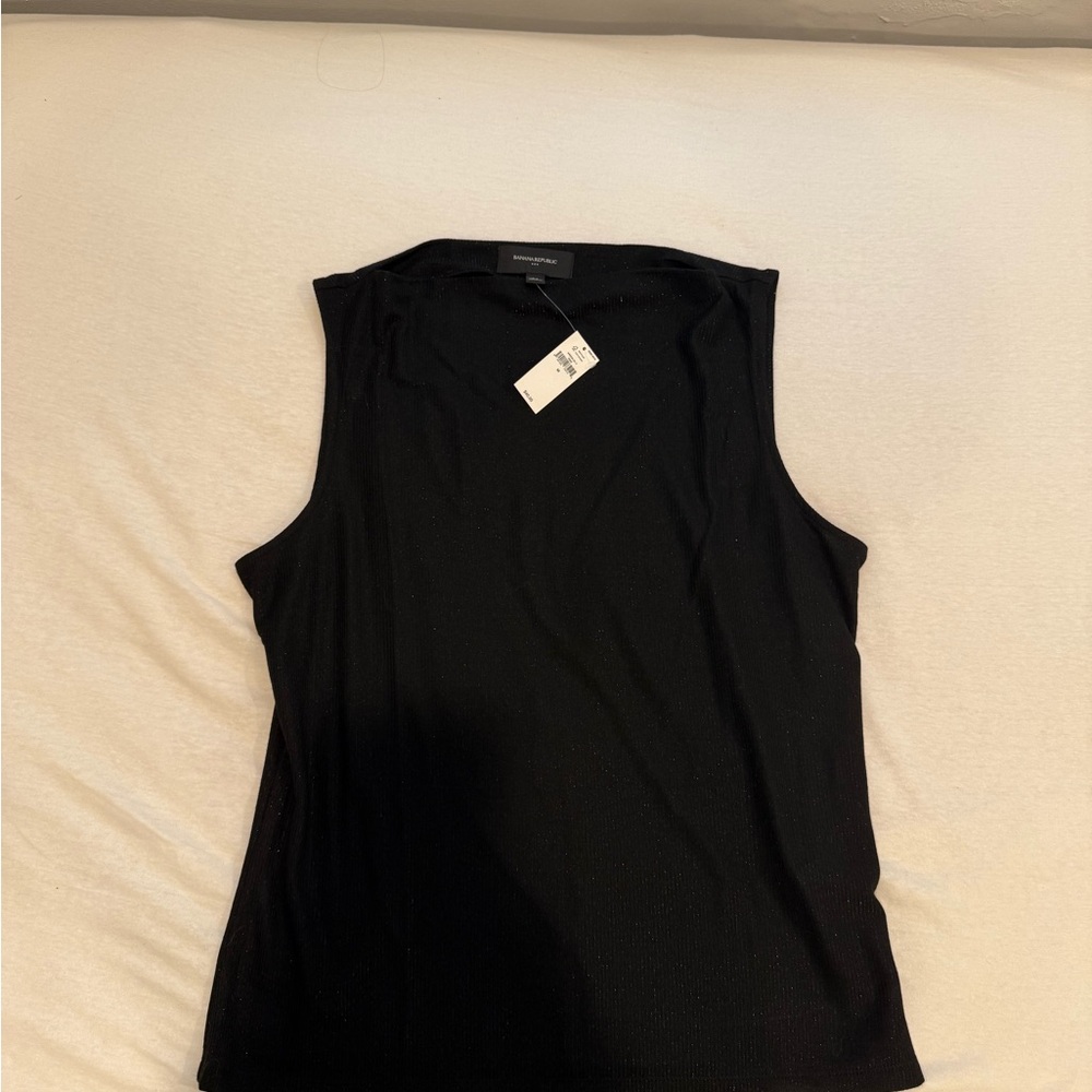 Banana Republic Black Shimmery Sleeveless Top (Brand New)